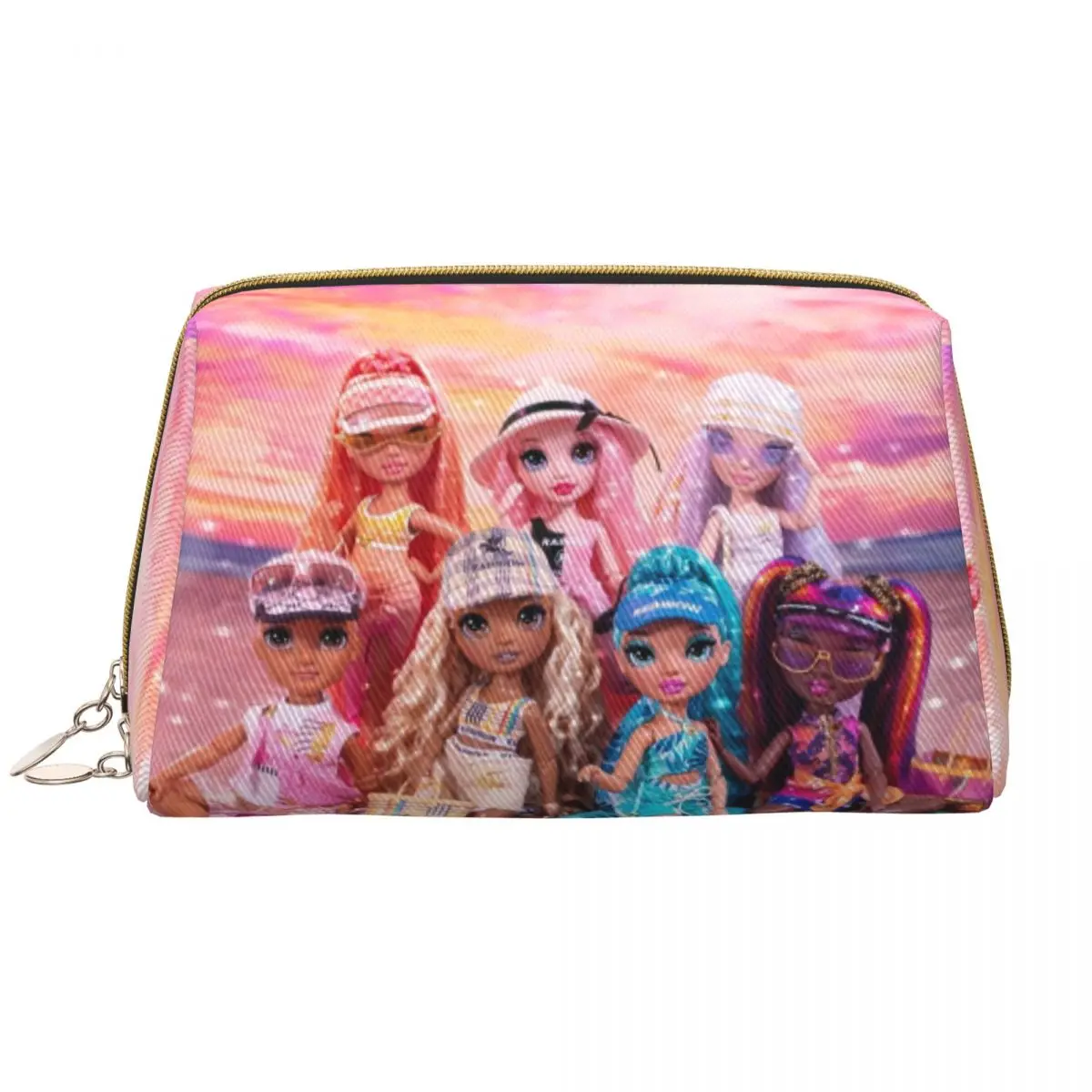 Custom Rainbow High Toiletry Bag for Women Anime Cartoon Tv Cosmetic Makeup Organizer Lady Beauty Storage Dopp Kit Case