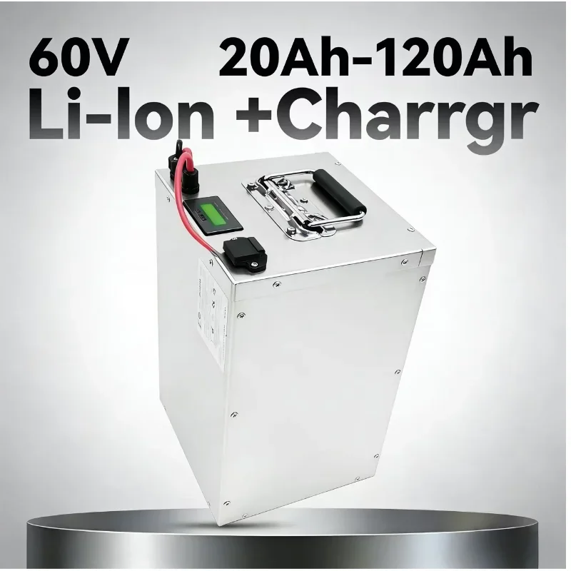 60V 40Ah/50Ah/60Ah/80Ah/100Ah Versatile Lithium Battery Tailored Power for 3000W Scooters, E-Bikes & Motorcycles | 10A Fast Char