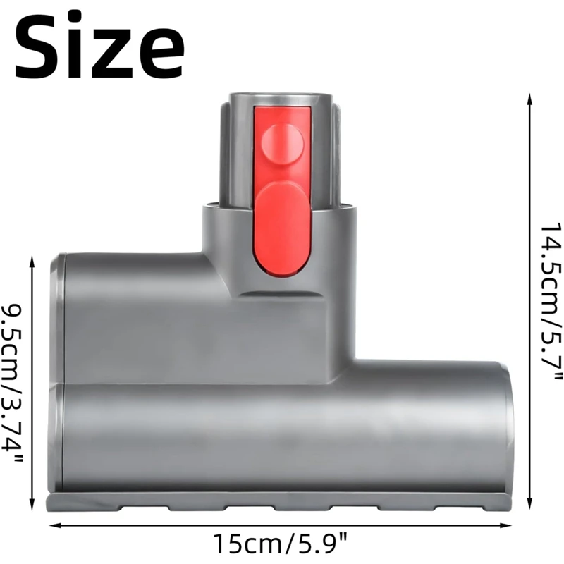 Mini turboszczotka do odkurzaczy bezprzewodowych Dyson V7 V8 V10 V11 V15, turbinowa szczotka do usuwania kurzu, włosów, roztoczy, brudu