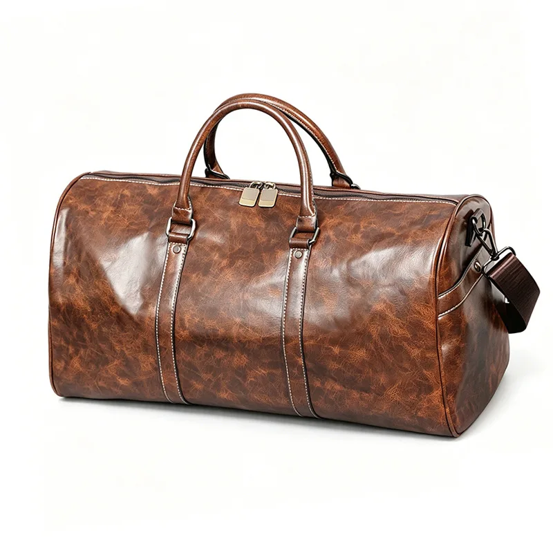 Cylinder travel bag, large-capacity portable fitness bag, shoulder messenger bag. view 6