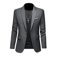 Boutique Fashion Solid Color High-end Brand Casual Business Men's Blazer Groom Wedding Gown Blazers for Men Suit Tops Jacke Coat 6
