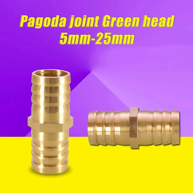 

1-50pcs/lot Brass Straight Hose Pipe Fitting Equal Barb 5mm 6mm 8mm 10mm 12mm 16mm Gas Copper Barbed Coupler Connector Adapter