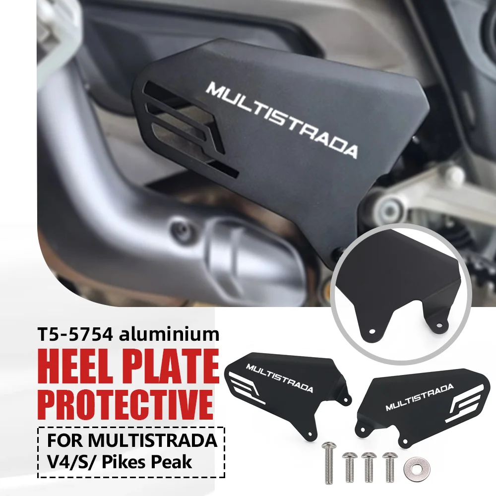 Fiber Heel Foot Guards Cover FOR DUCATI MULTISTRADA V4 Pikes Peak V4S TRAVEL/Travel Radar/Radar/FULL/Performance/SPORT 2021-2023