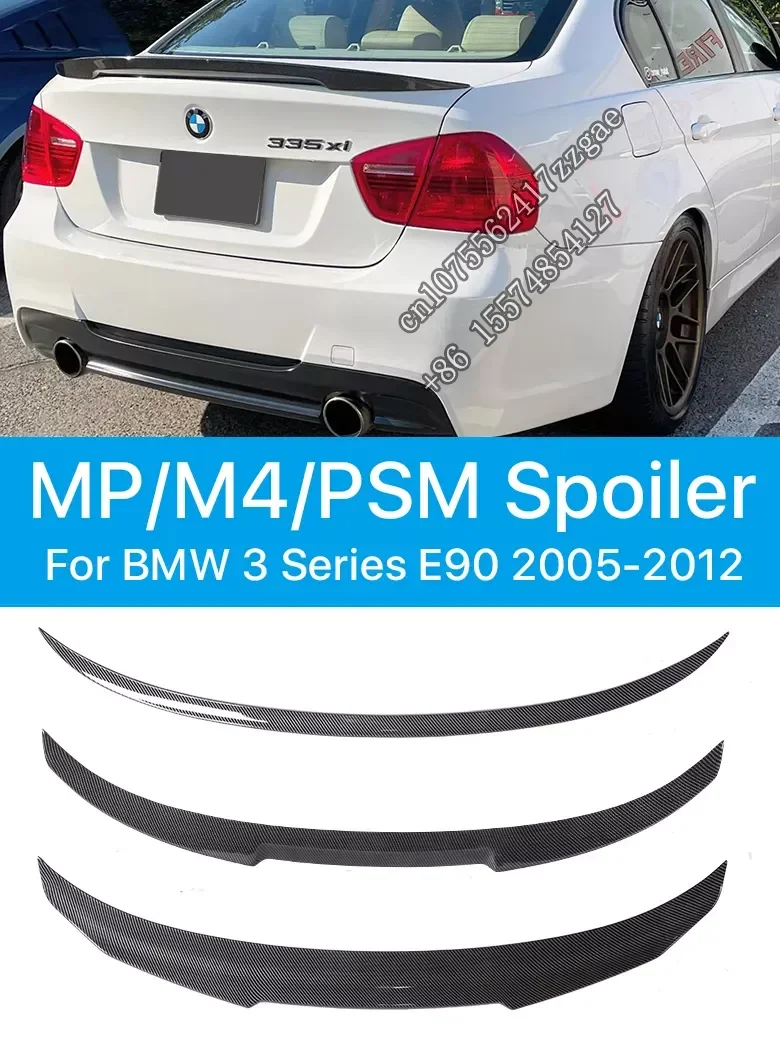 

Gloss Black PSM MP M4 Style Rear Bumper Trunk Roof Spoiler Wing for 3 Series E90 E91 2005-2012 325i 328i 335i Accessories