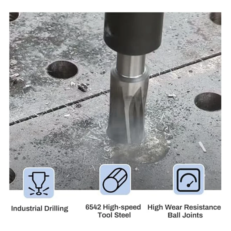 Escariador de juntas esféricas cónicas de acero, herramienta de alta velocidad con vástago, 1-6542 pulgadas por pie, 1/2