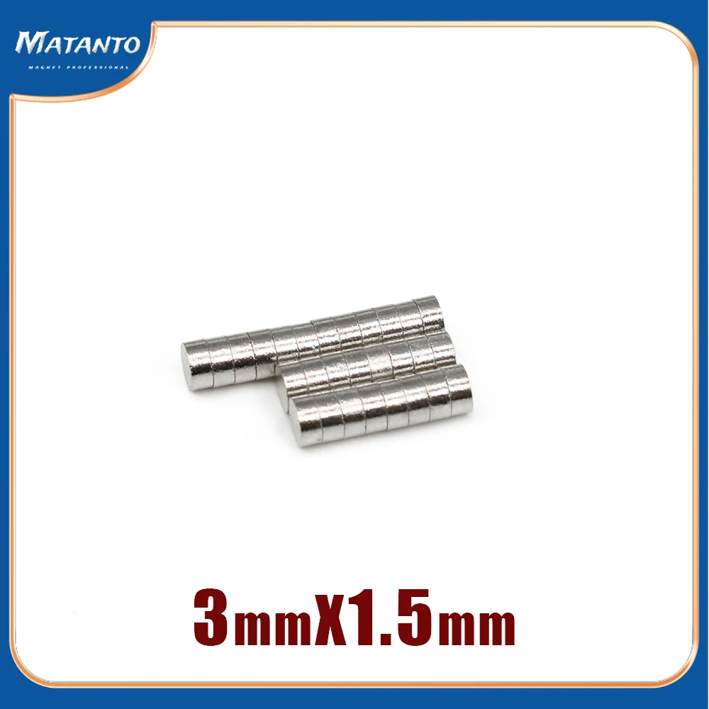 

100/200/500/1000/2000/5000PCS 3x1.5 Powerful Magnets N35 Small Round Permanent Magnet 3x1.5mm Neodymium Magnet Strong 3*1.5