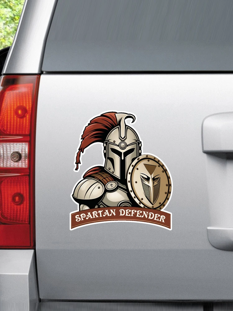 Cool Spartan Defender Warrior Car Stickers Motorcycle Vinyl Decal Waterproof Windshield Auto Accessories #S90305