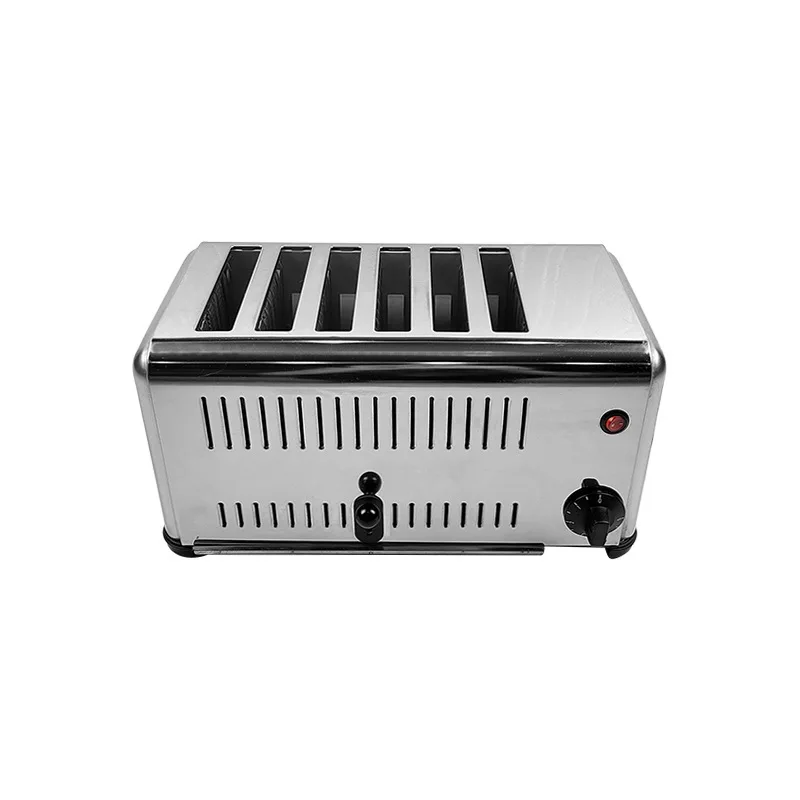 

Fully Automatic Commercial Toaster Stainless Steel Timed Six Piece Heating Spit Driver Efficient 110v/220v Toaster