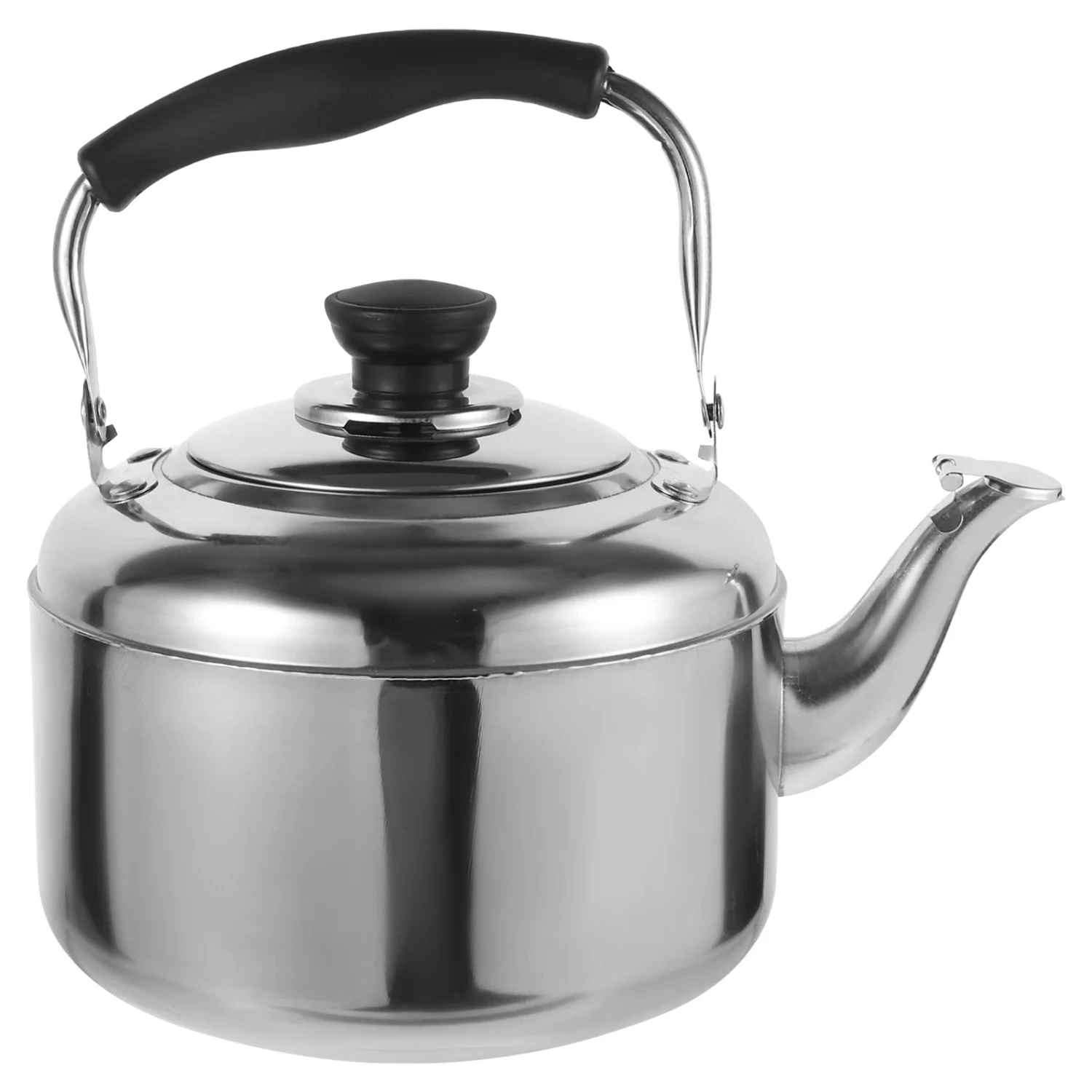 Stainless Steel Whistling Tea Kettle Pot for Hot Boiling Water on Gas Stove or Induction Cooktop - Durable and Portable Camping 