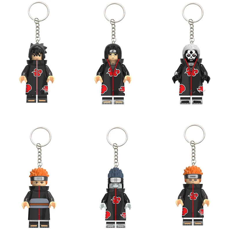 Naruto Uchiha Itachi Keychain Anime Mini Figure Model Backpack Pendant Car Key Ring Cartoon Doll Keyring Ornament Jewelry Gifts