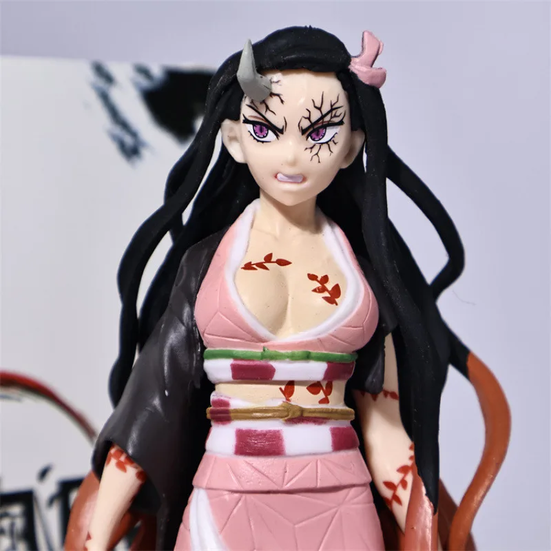 17cm Anime Dämon Slayer Kamado Nezuko Pvc Action Figur Schreibtisch Ornamente Modell Skulptur Figuren Kinder Spielzeug Junge Geburtstag Geschenk