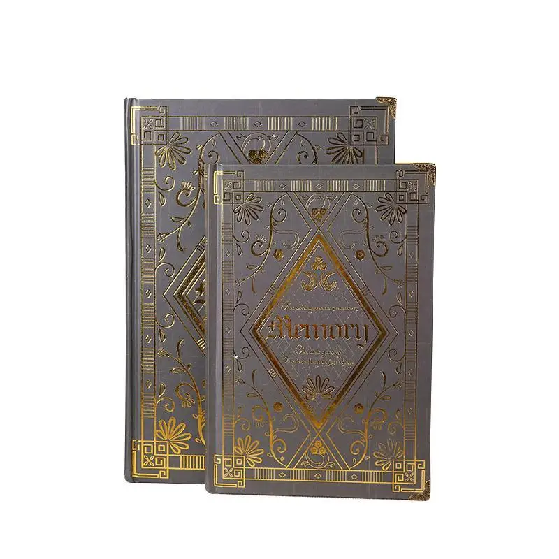 A5/B5 Vintage Thicken Diary Journal Notebook Bronzed Hard Cover Diary Notepad School Stationery Supplies Office Accessories