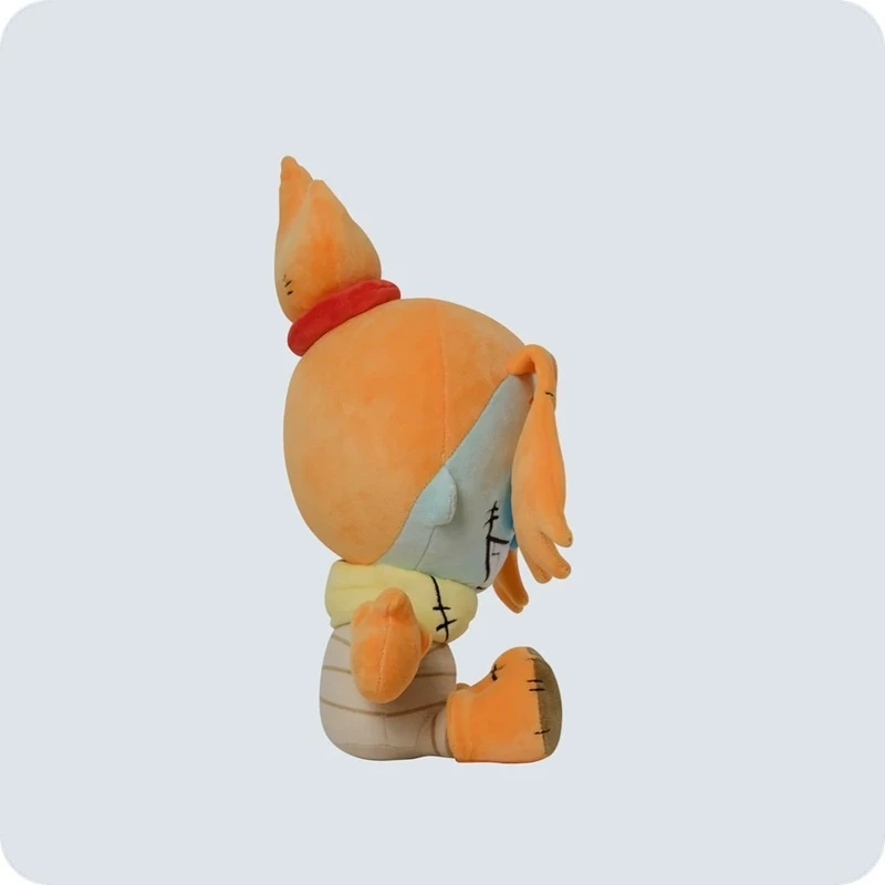 Pluszak Mel z Gaslight District, Mel z dużymi włosami w kształcie chleba, wypchana lalka, urocza miękka pluszowa zabawka dla fanów i kolekcjonerów.