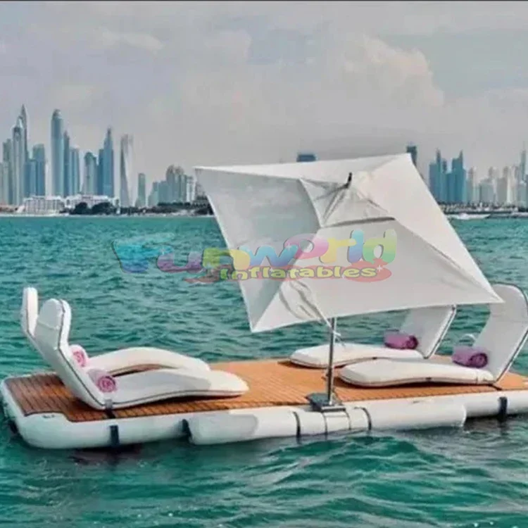 Leisure Yacht Dock Leisure Island Jetski Fishing Inflatable Fishing Swimming Floating Water Platform for Sea