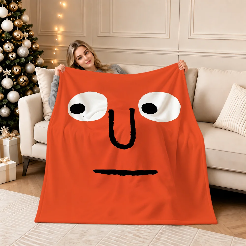 Fashion Art J-Jean J-Jullien Face Funny Warm Soft Plush Blanket Sofa Living Room Nap Home Bedroom Travel Gift Flannel Pet Hogar