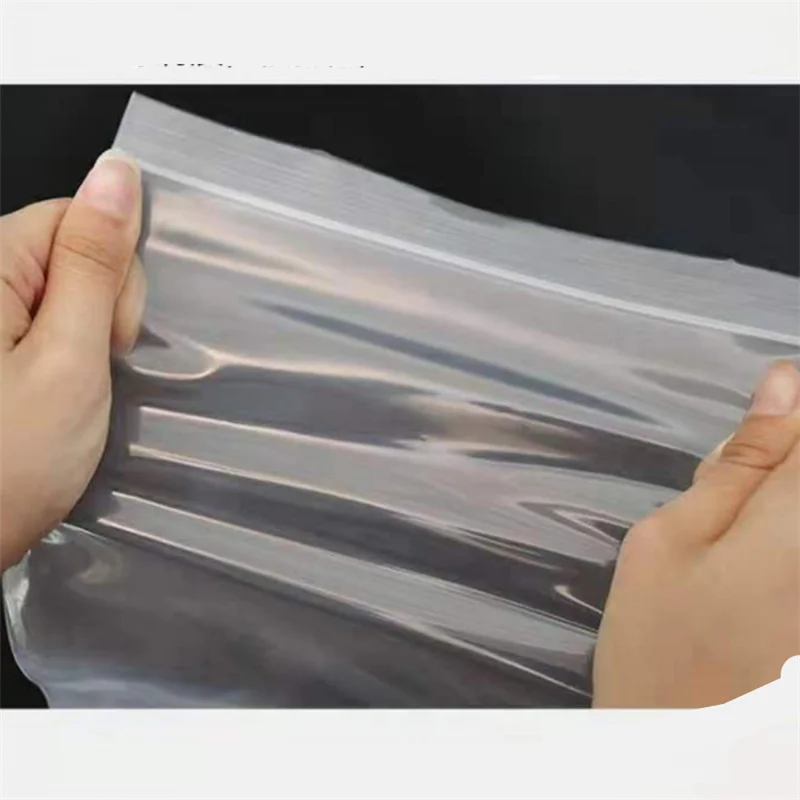 100pcs Organizer Plastic Bags Transparent Packaging Self Seal Clear Plastic Poly Bag Food Storage Package Reclosable Fresh Bag