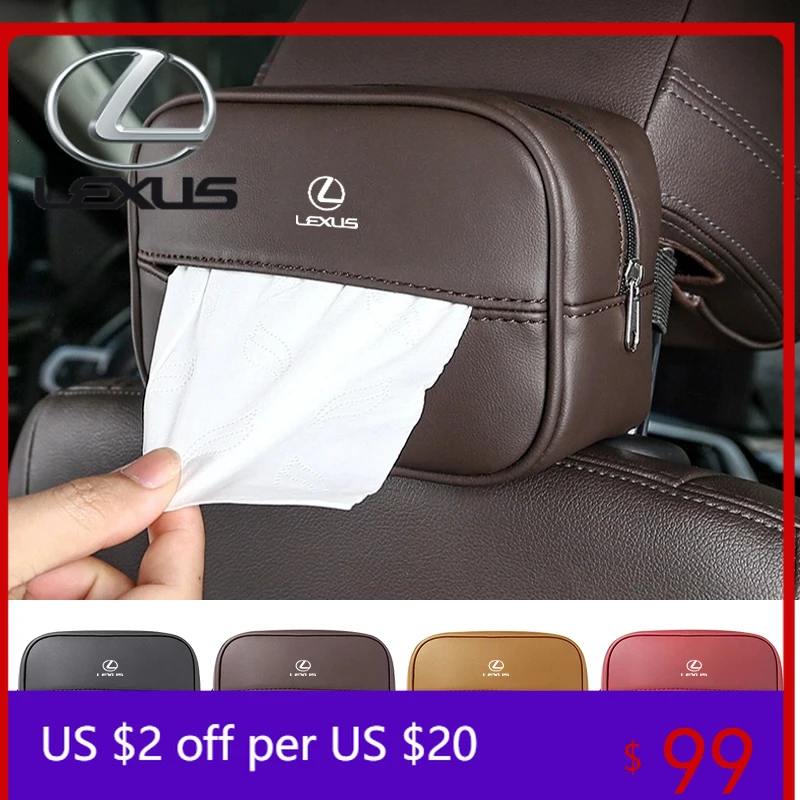 

Interior Mouldings Car Seatback Organizer Tissue Box Napkin Holder Paper Case Accessories For Lexus IS250 IS200 ES350 GS400 GS43