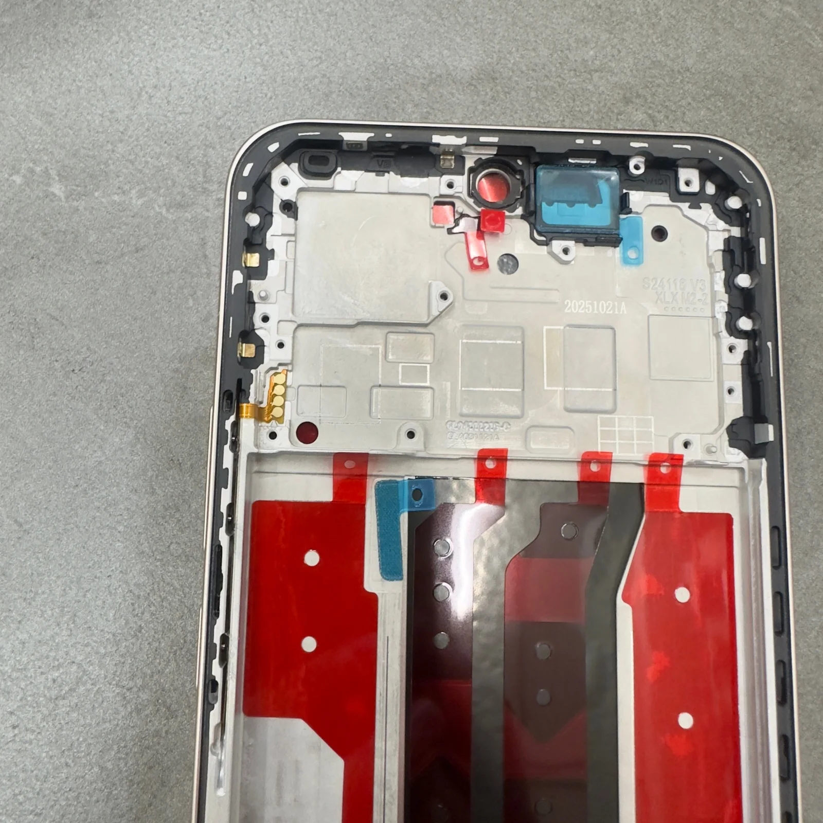 Original Middle Frame For Huawei Honor 400 LCD Frame Front Cover With Volume Flex and Side Button +Tools Replacement