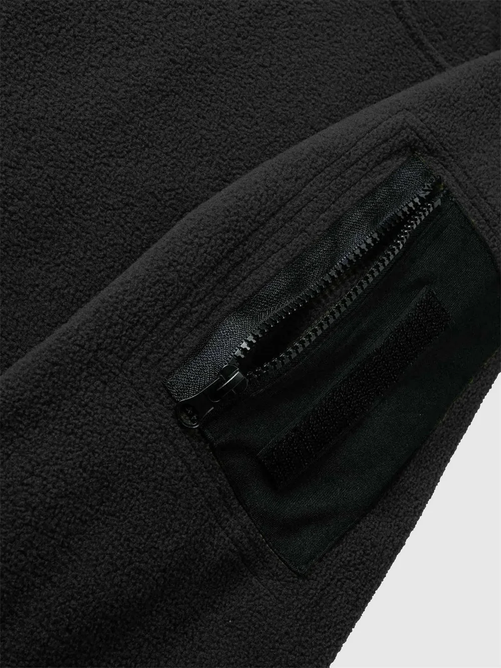 Herbst Winter männer Polar Fleece Sweatshirt Im Freien Warme Taktische Doppel-reißverschluss Stehkragen Top Casual Einfarbig Sweatshirt – Detail 10