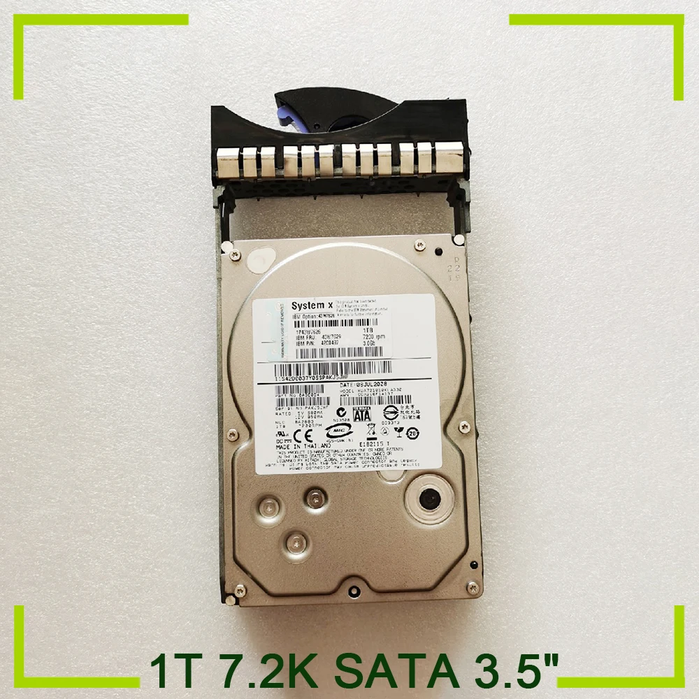 

For IBM Hard Disk X3250M2 X3100M3 1T 7.2K SATA 3.5" 43W7626 43W7629