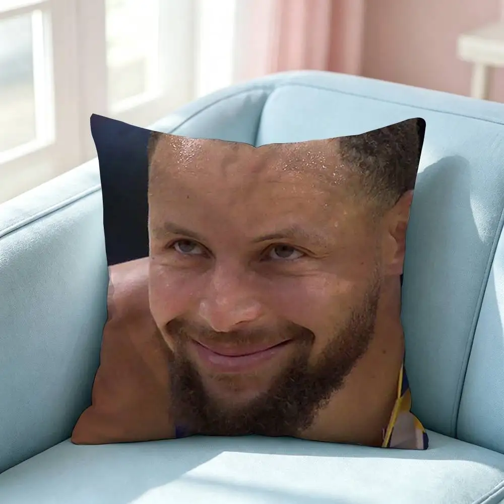 Stephen Curry Three-Point King Pillow Case Square Double-Sided Sofa Cushion Cover Bedroom Bedside Pillow