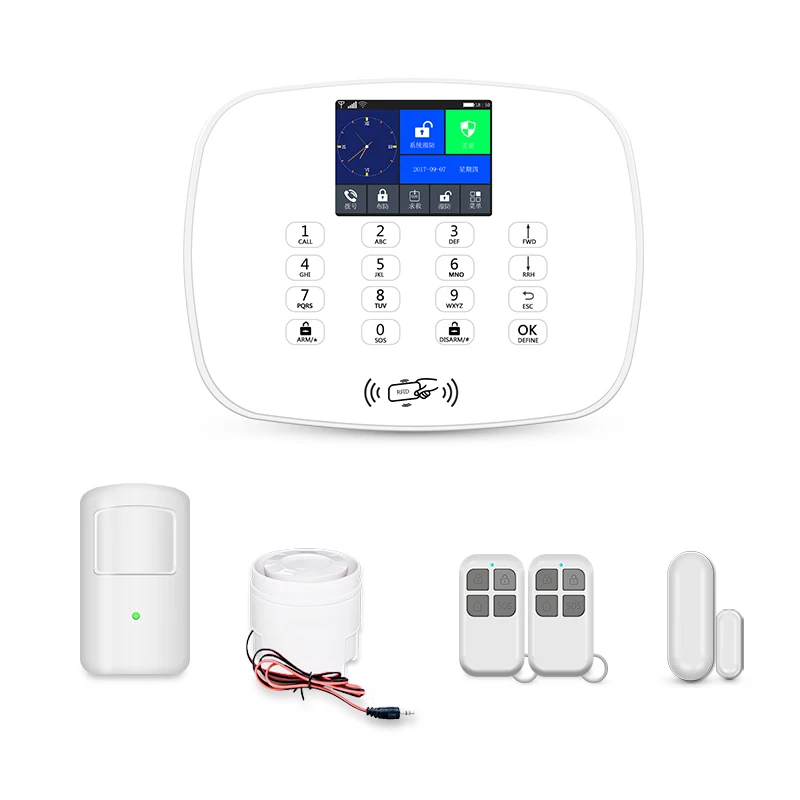 Tuya 3G WIFI wireless house alarm Intelligent home security alarm system with door sensor