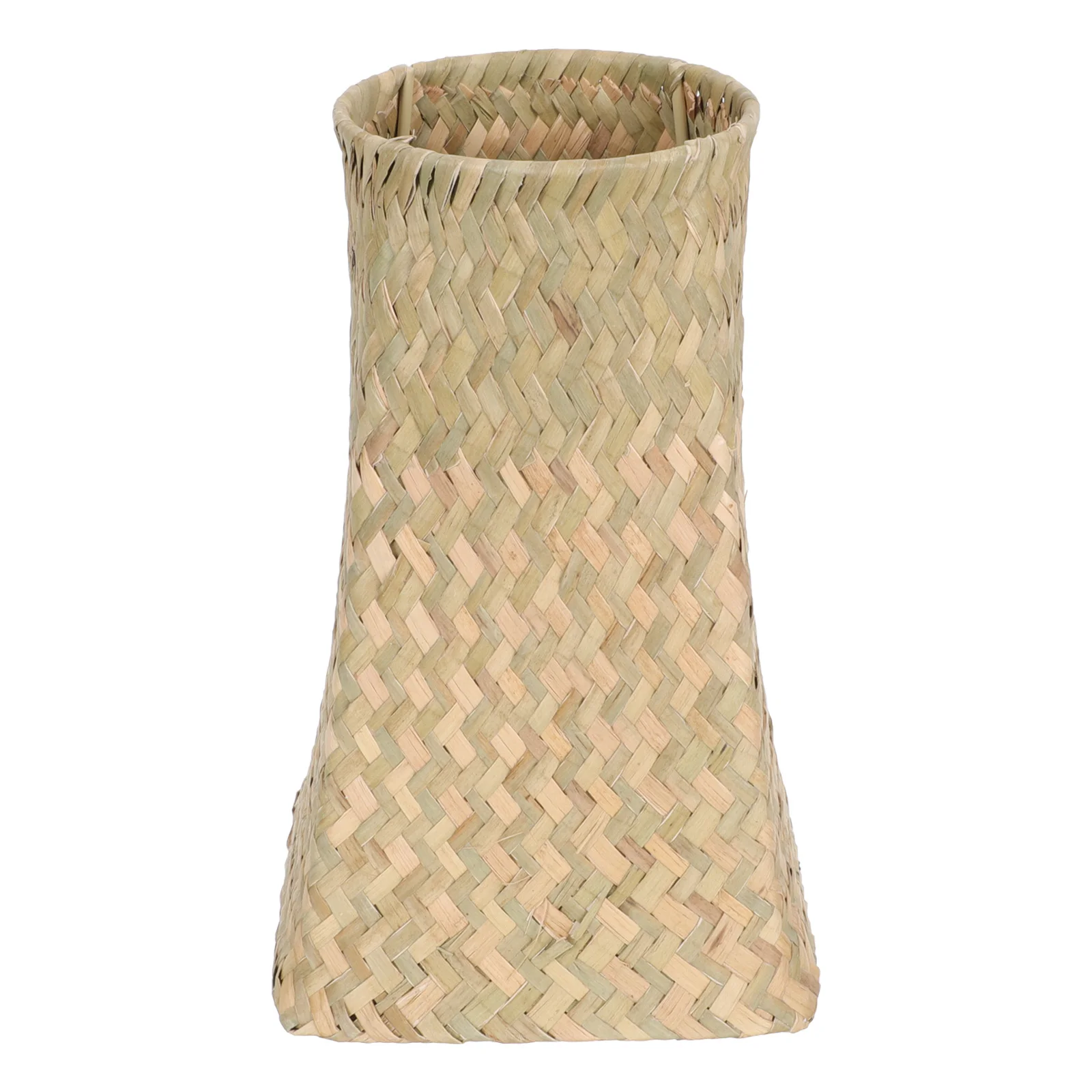 

Wicker Decorative Vase Woven Dried Flower Pot Desk Organizer Pen Holder Straw Container Elegant European Style Visual Enjoyment