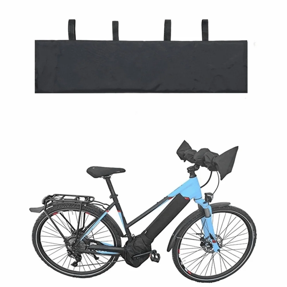 

2 шт. водонепроницаемых чехла для руля электровелосипеда с защитой от пыли и застежкой-молнией, чехол для руля велосипеда с крепежным ремнем, черный