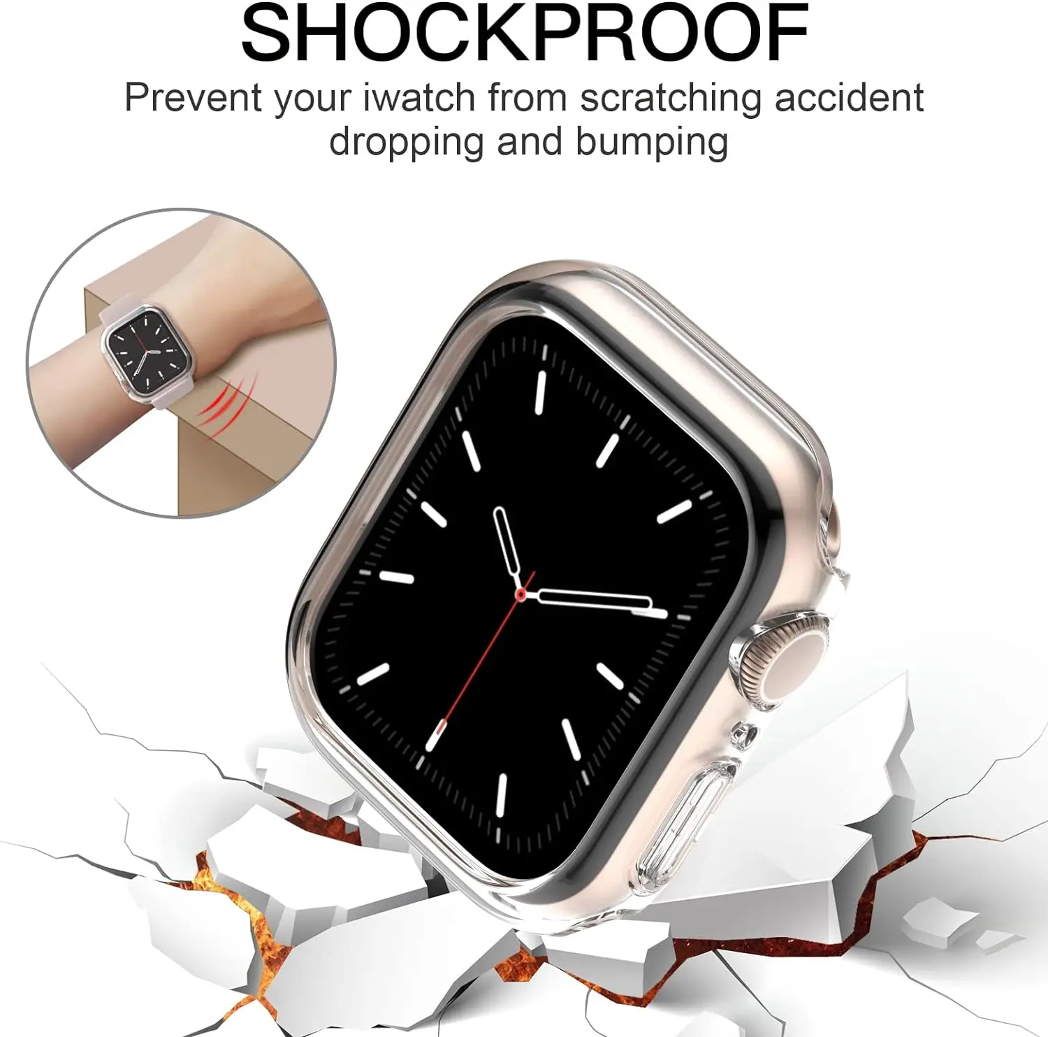 Screen Protector for Apple Watch Case 45mm 41mm 44MM 40MM 42mm 38MM Full TPU Bumper Cover Accessories iWatch Series 9 8 7 SE 6 3
