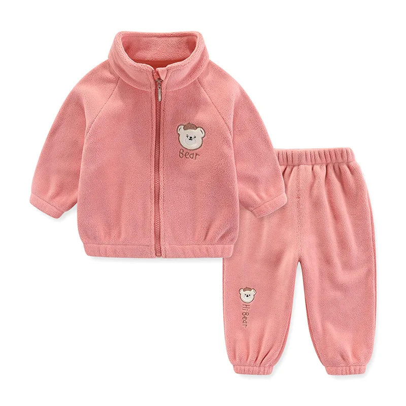 1 2 3 4 anni neonati maschi ragazze set di abbigliamento autunno inverno simpatico orso felpa + pantaloni 2 pezzi abiti bambini tuta regalo di