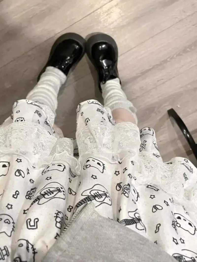 Jupe à ourlet en dentelle pour femmes, jupe gâteau bouffante