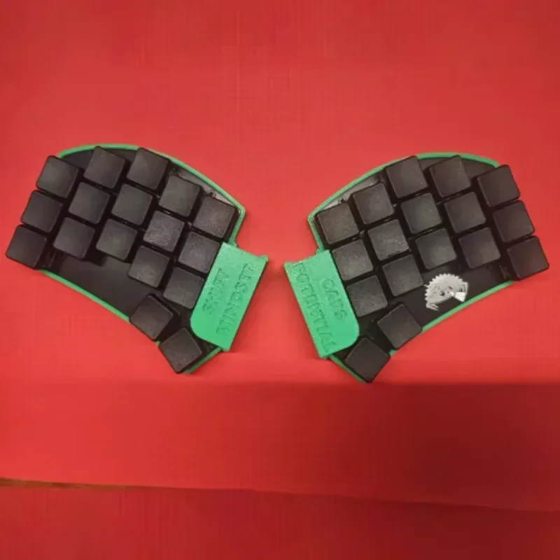 cadio varrer teclado dividido de baixo perfil personalizado modo duplo plugue quente kailh choc v1 layout de teclado mecanico prog inflamavel via 01