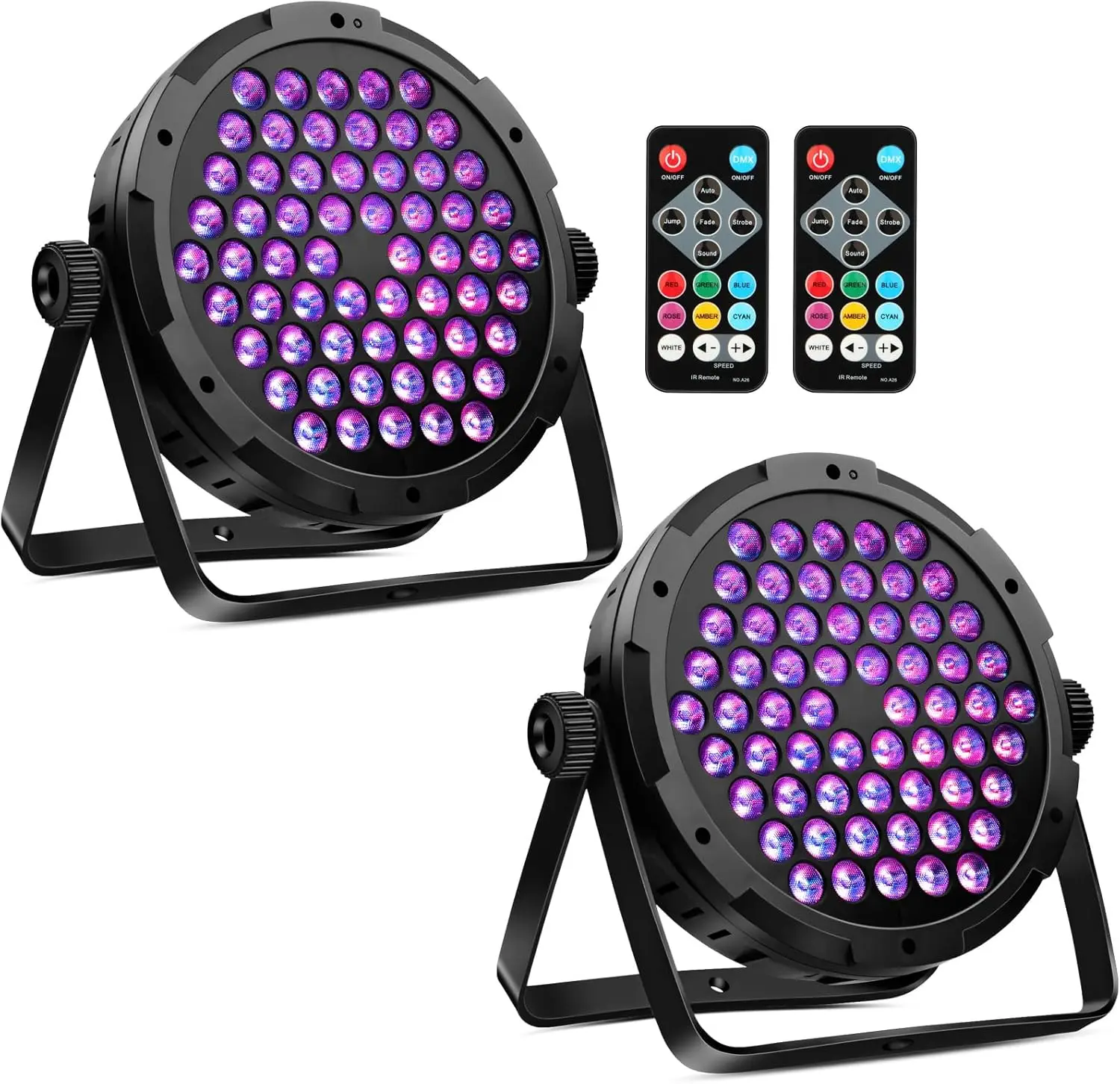 

90W 60LEDs Par Lights RGB Stage Par Lights Remote Events Church Wedding Music Dance Show DJ Party Lighting