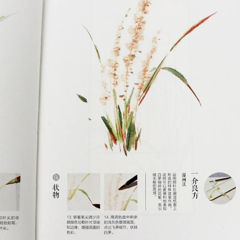 Antiquity Watercolor Painting Book Flower Bird Plant Animal Traditional Chinese Drawing Picture Album Drawing Technique Tutorial
