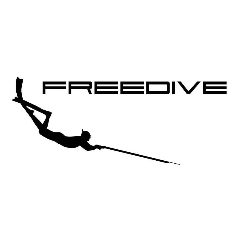 Car Sticker Spear Fishing Wetsuit Pneumatic Speargun Freediving Snorkel Auto Exterior Accessories Vinyl Decal,18*7.2cm