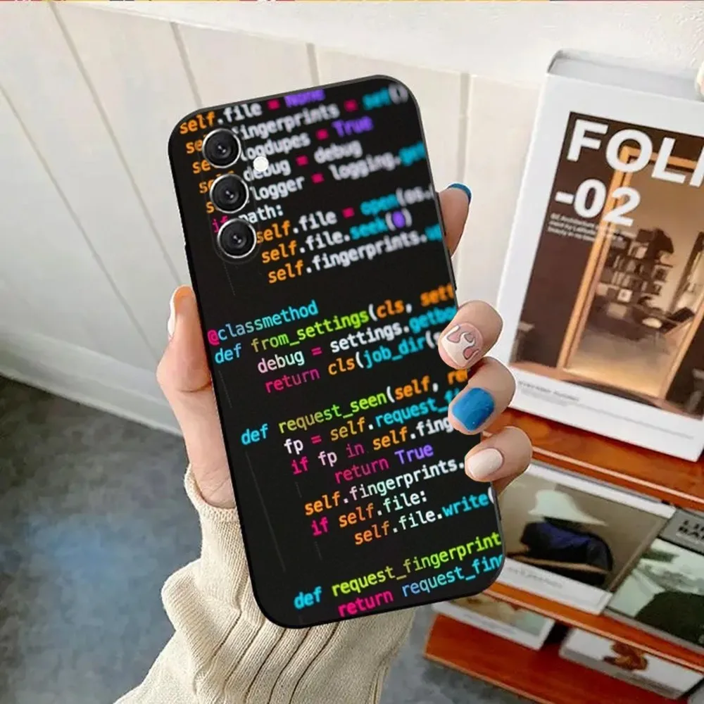 The Code design programmer  Phone Case For Samsung Galaxy A13,A21s,A22,A31,A32,A52,A53,A71,A80,A91 Soft Black Cover