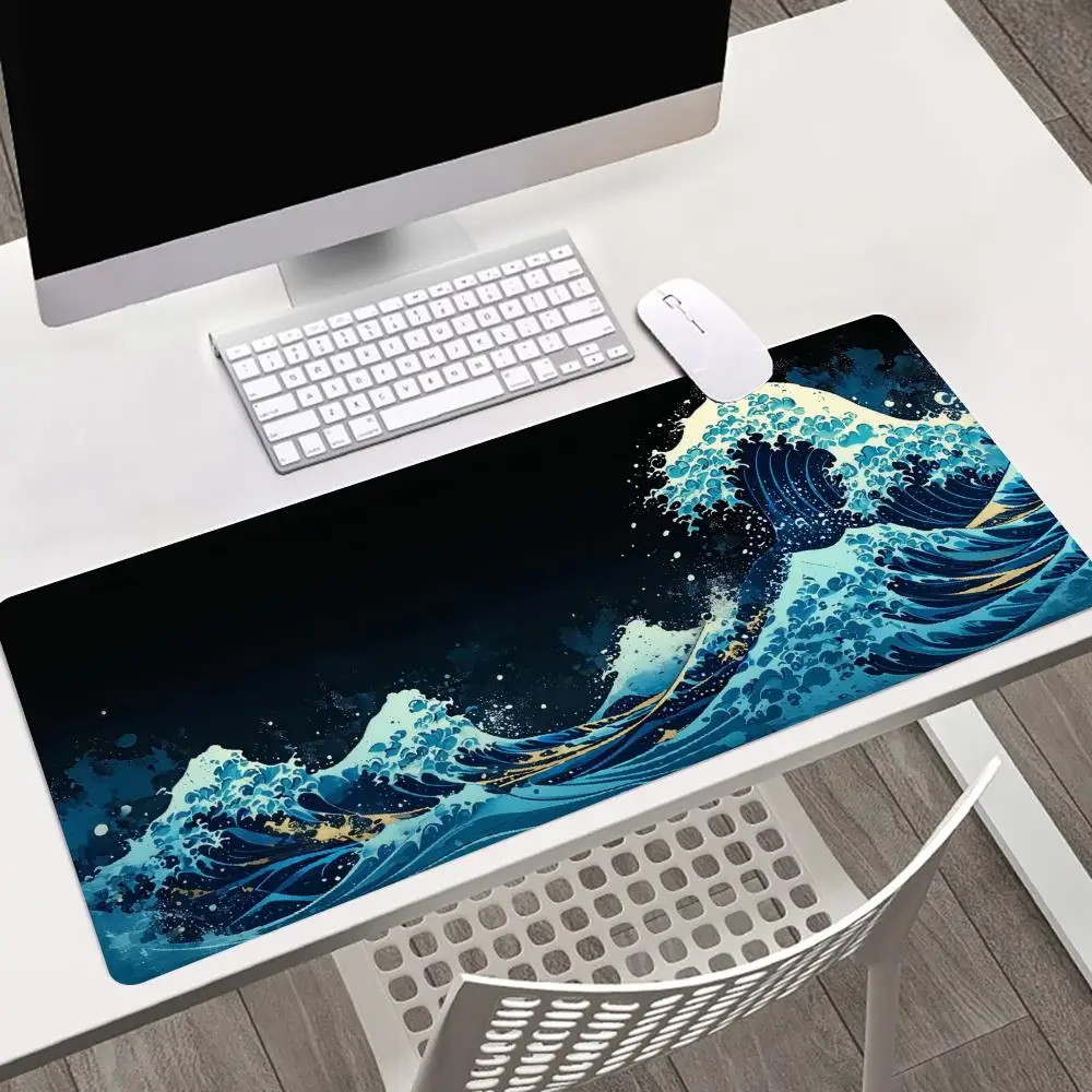 

Wave Desk Mat Mouse Pad Keyboards Mouse Pad 900×400 Extended Pad Pc Setup Accessories Mouse Pads Desk Gadget Rug Gaming Carpet