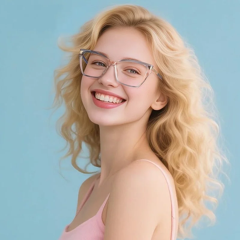 

Cat Eye Blue Light Blocking Glasses Women TR90 Anti Ray Eyeglasses Transparent Fashion Eyewear Frame for Woman