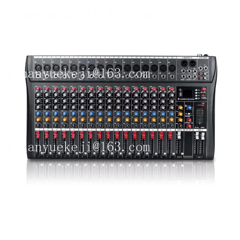 Excellent Top Quality YYHC 16 Channel Audio Mixer 6 Music Mode USB Mixing Console Amplifier Computer Playback Phantom Power Effe