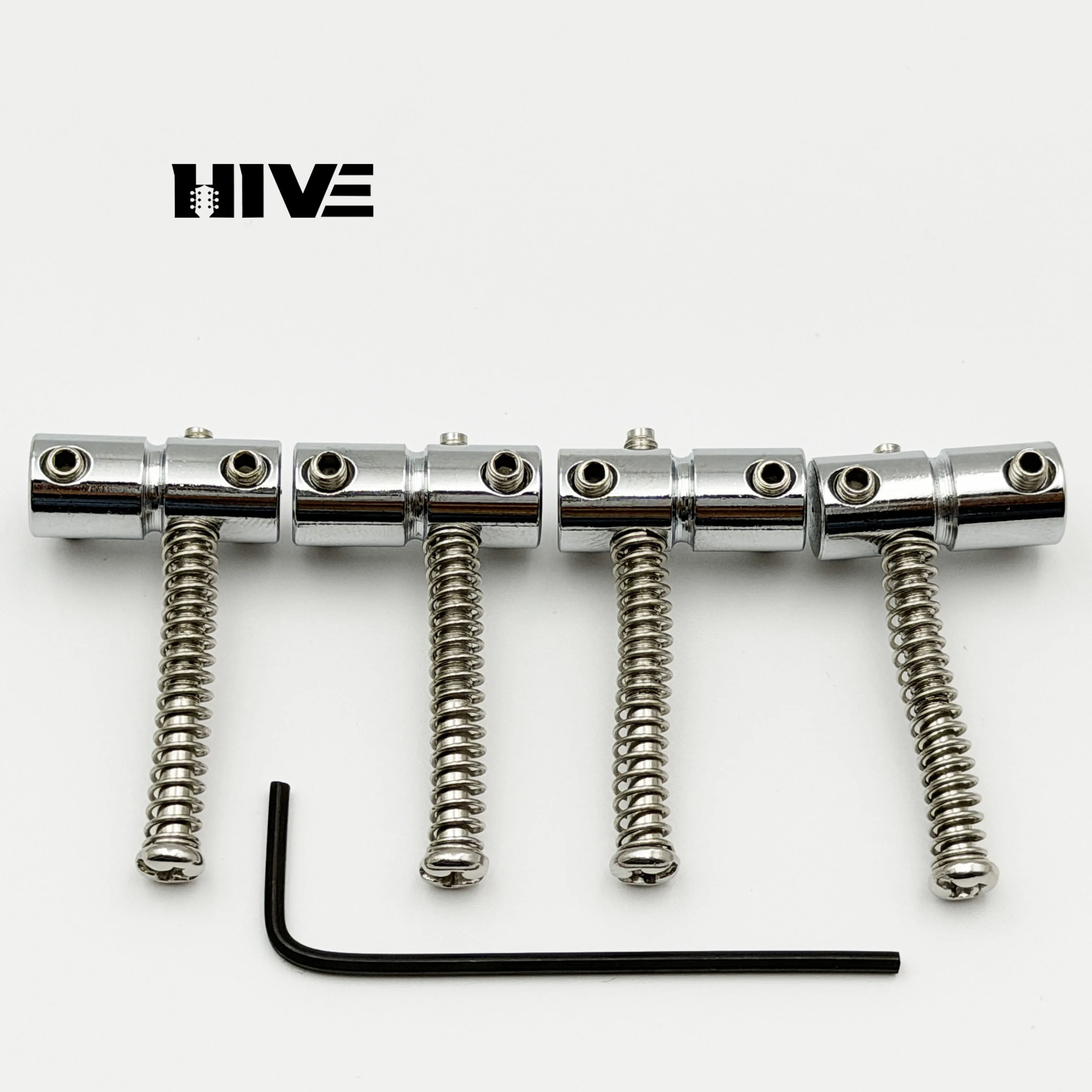 4Pcs/set Wholesale Supply 4-string Electric Bass Bridge High Quality Guitar Bridge with Adjusting Wrench