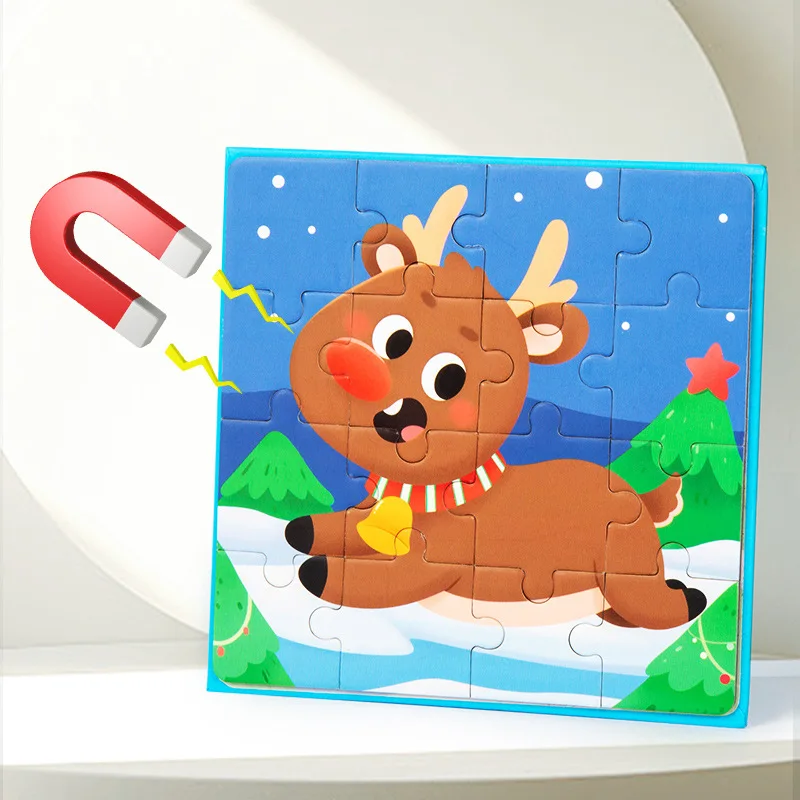마그네틱 크리스마스 퍼즐 게임 조기 학습 교육