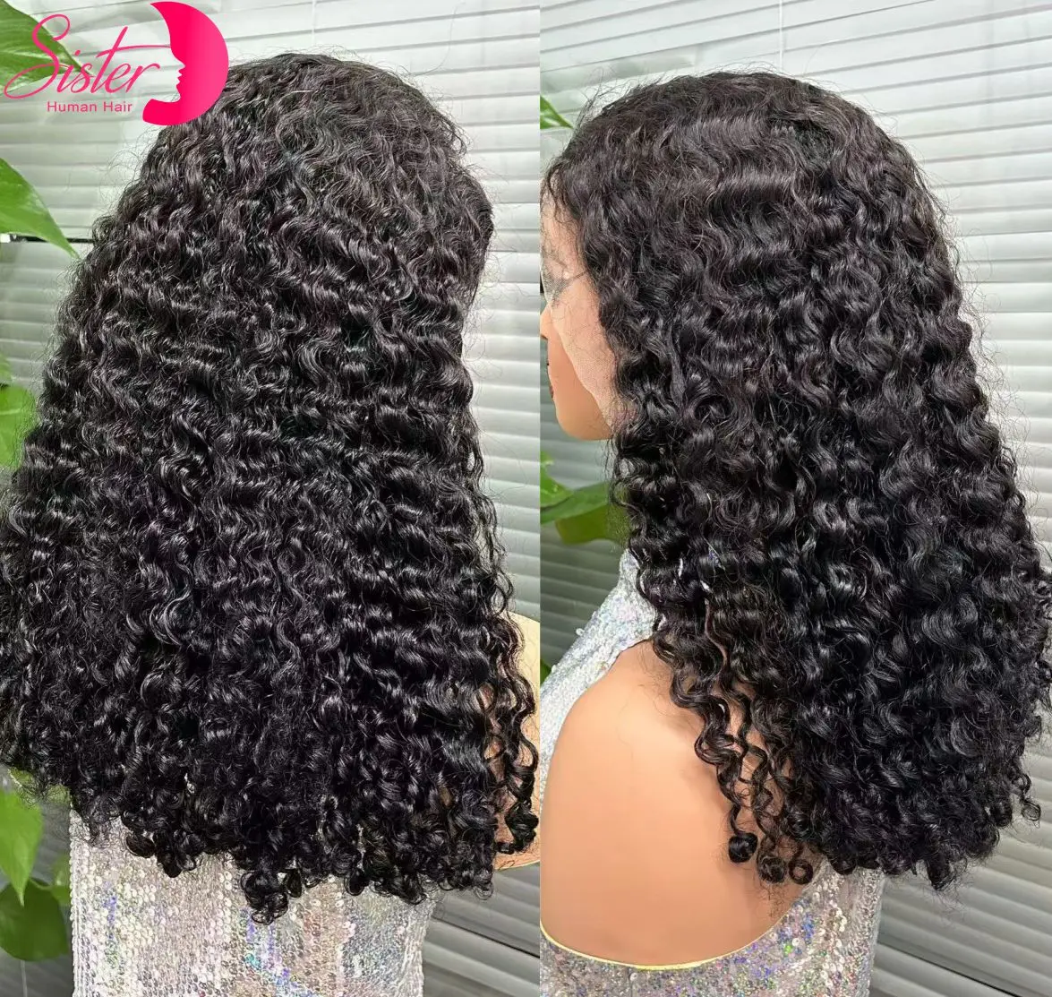 300% Density 12A Double Drawn 13x4 Lace Front Bouncy Curly Human Hair Wigs Natural Burmese Curly Remy Hair Wigs for Black Women