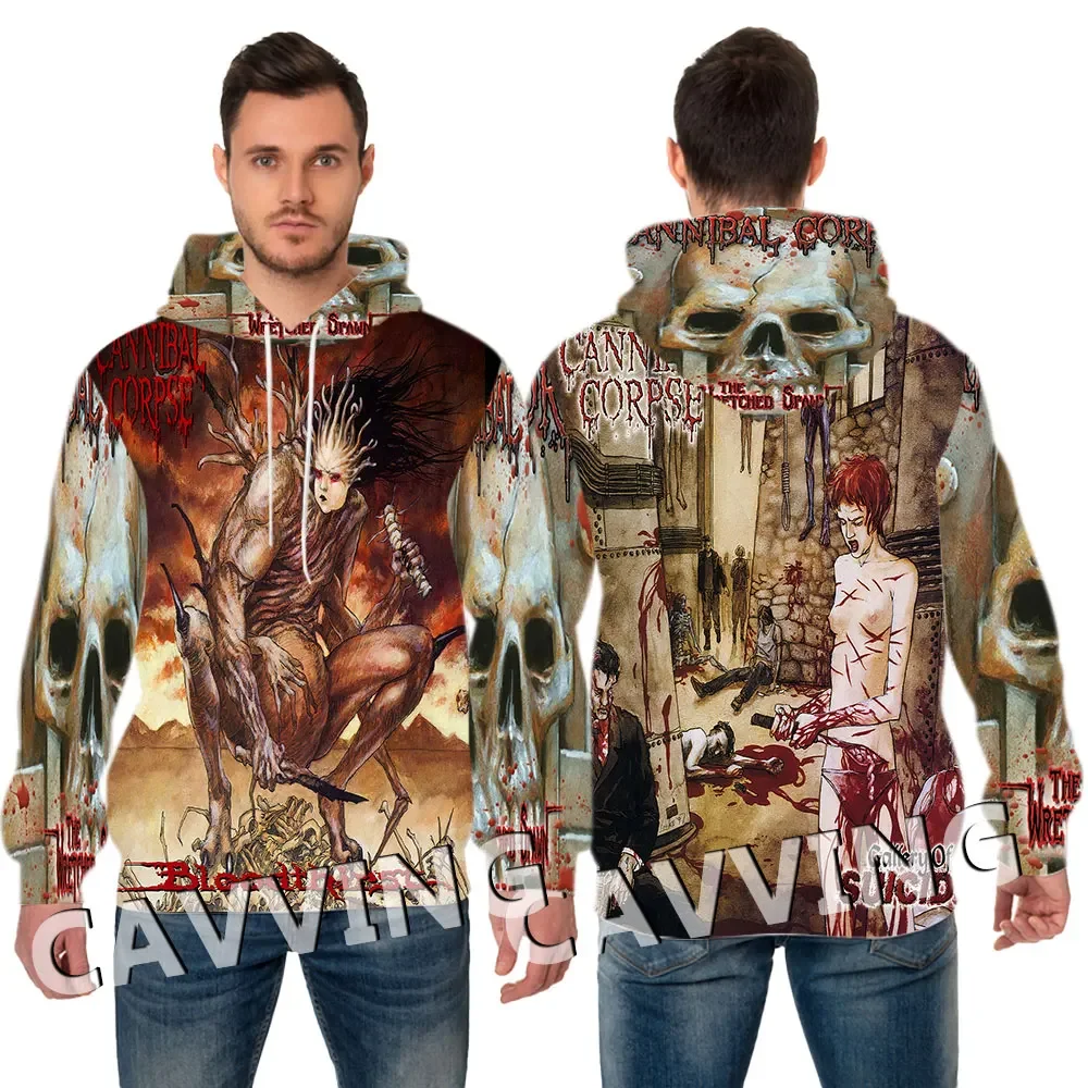 Sudadera con capucha para hombre, ropa de calle con estampado 3D de CANNIBAL CORPSE, jersey de manga larga a la moda, novedad