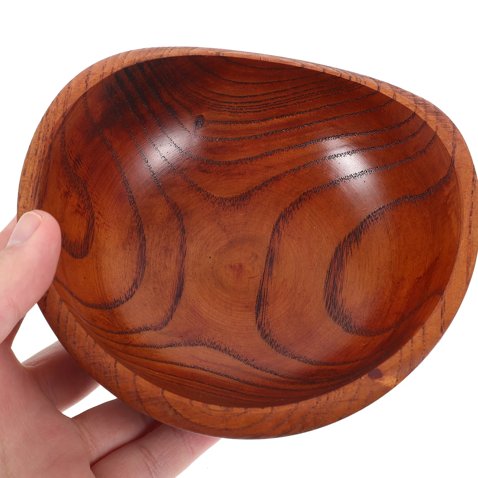 

Wooden Ingot Shaped Bowl Acid Wood Natural Food Safe Snack Salad Rice Soup Serving Bowl Multi-Use Dinner Fruit Storage