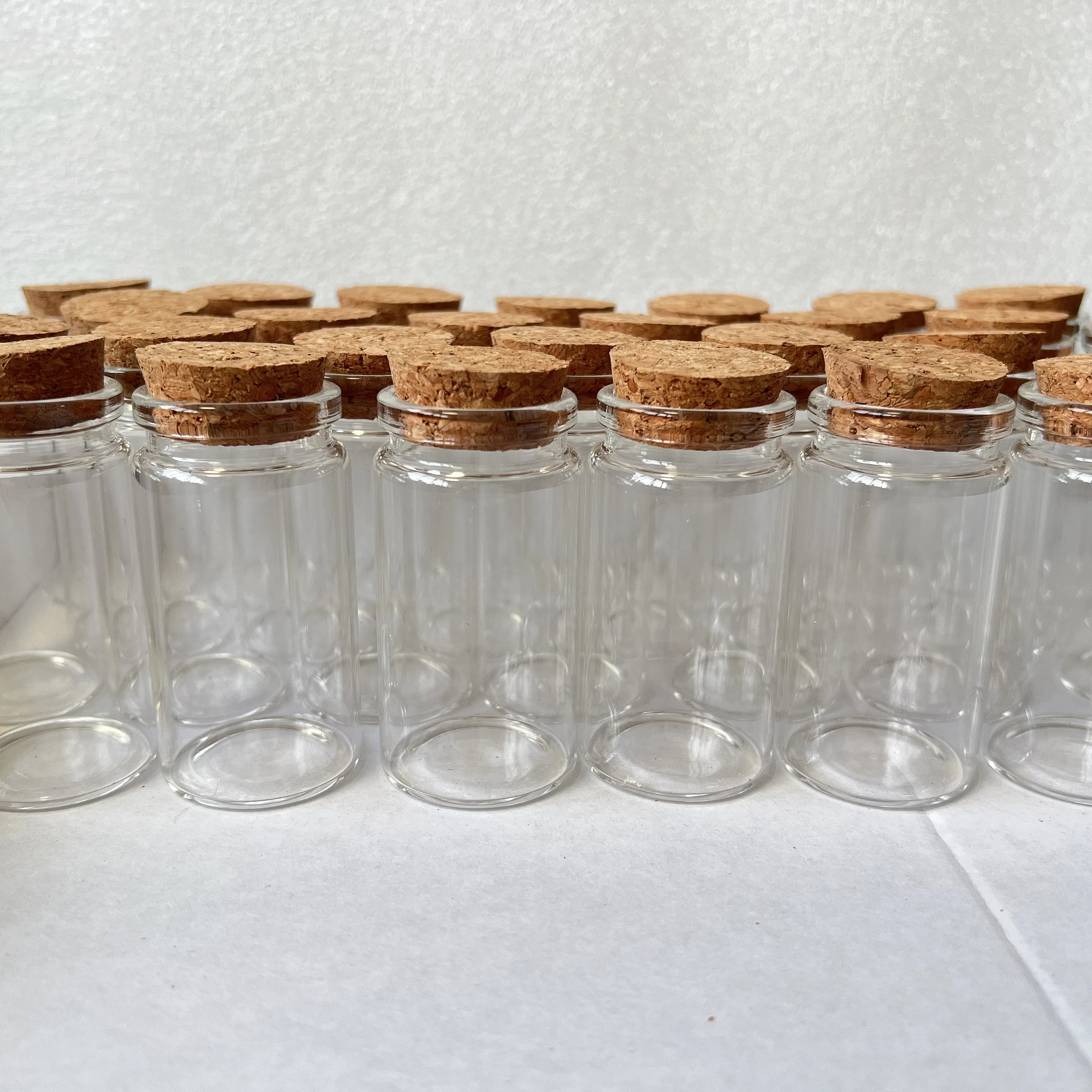 8/27 Stück 50 ml Glasflaschenkorken, winzige Glasgefäße, transparent, leer, Mini-Reagenzglasbehälter, DIY-Bastelbedarf, Heimdekoration