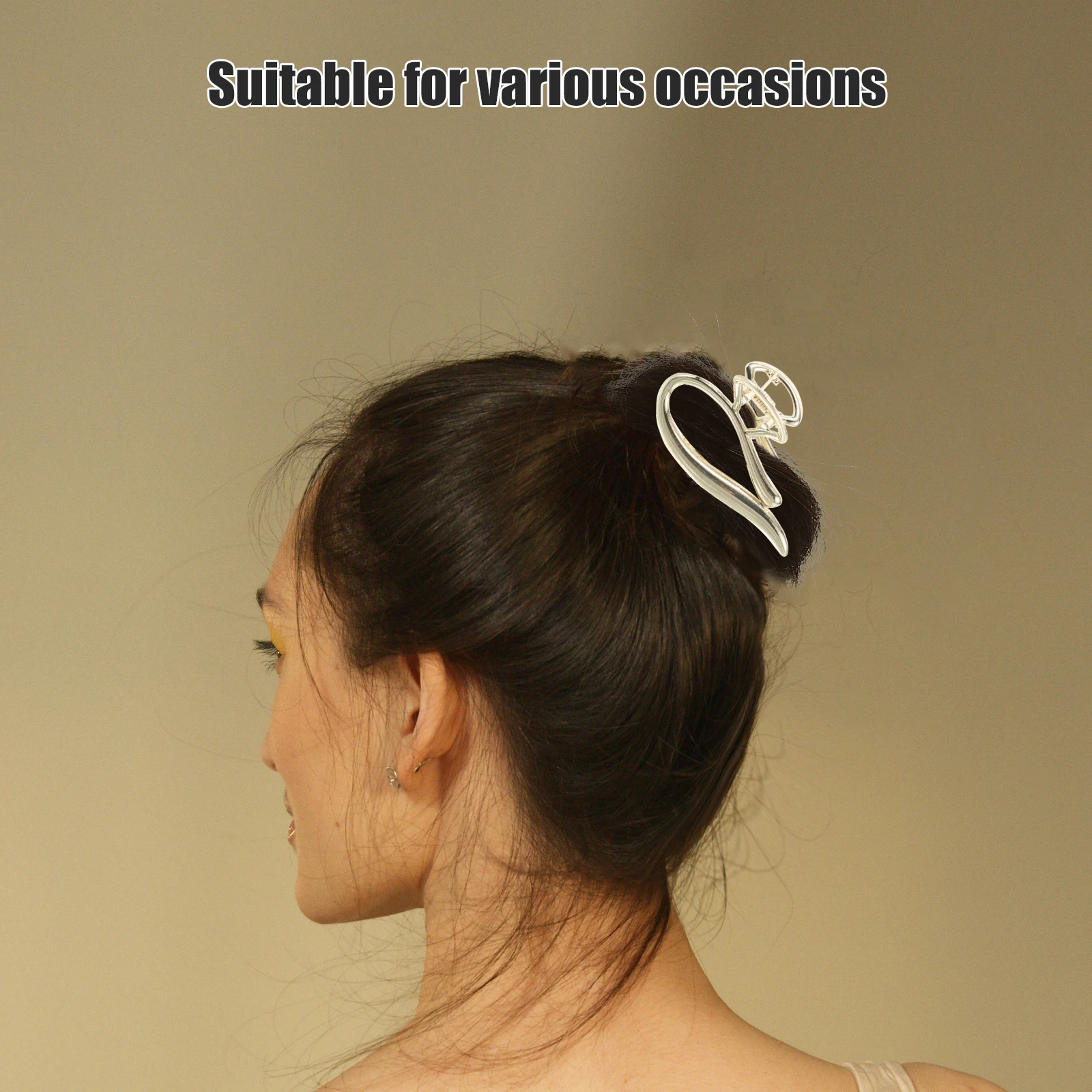 

Ponytail Clips for Thin Hair Nonslip Metal Claws Cute Small Styling Unique Cool Tone Shark Claw Hairpins Versatile Use