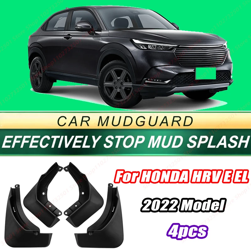 For HONDA HRV E EL 2022 Model 4PCS Front Rear Mud Flaps Splash Guards Fender Mudguards Auto Accessories