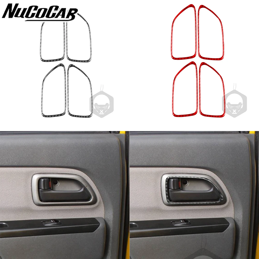 For Chevrolet Colorado For GMC Canyon 2004-2012 Carbon Fiber Door Switch Handle Panel Car Accessories inside Decorative Sticker