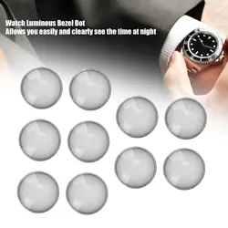 10 confezione in lega + vetro 2mm blu/verde universale orologio luminoso lunetta quadrante notte Dot Pip decorazione orologiaio strumento