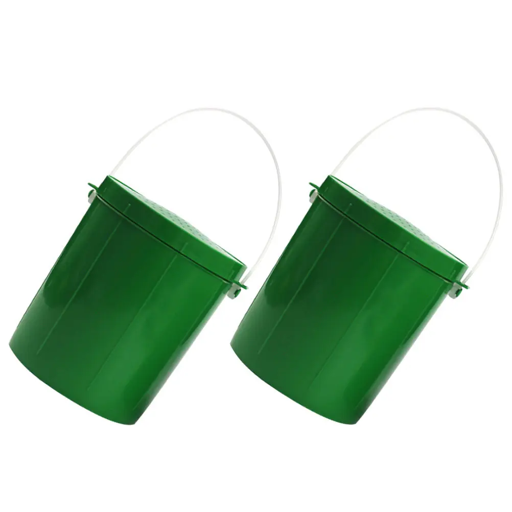 2Pcs Professional Fishing Bait Container with Air Vents Keeps Live Bait Fresh Earthworm Bloodworm Maggot Storage Bucket Outdoor